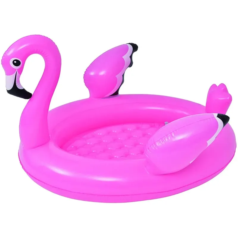 Piscina Gonfiabile Fuoriterra per Bambini Fenicottero Rosa Giardino 108x95x65cm Must-Have