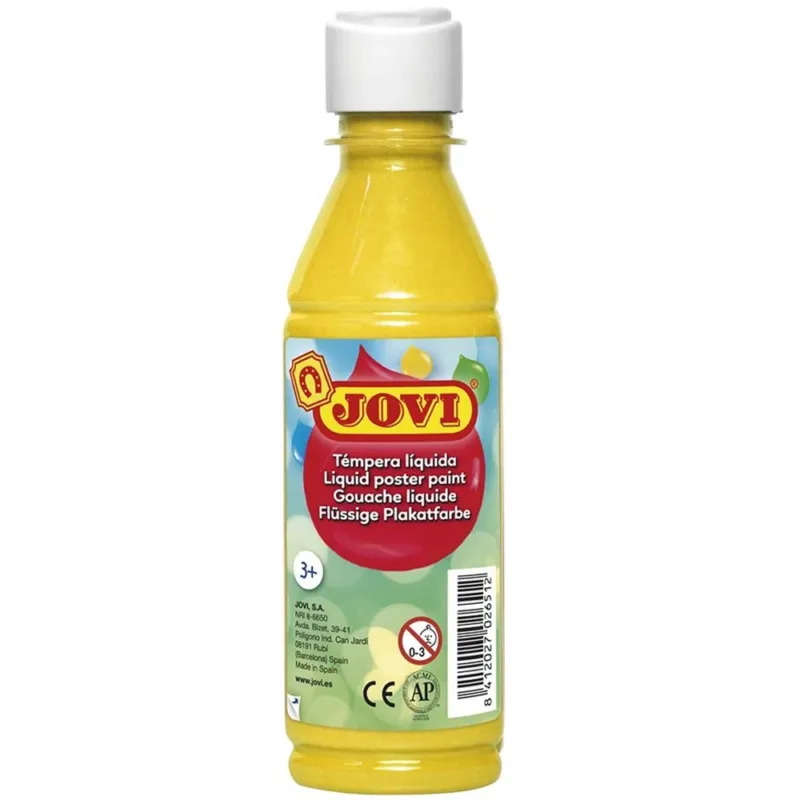 Offerta Speciale Tempera Pittura per Disegnare e Colorare Scuola Casa Bottiglia 250ml Giallo