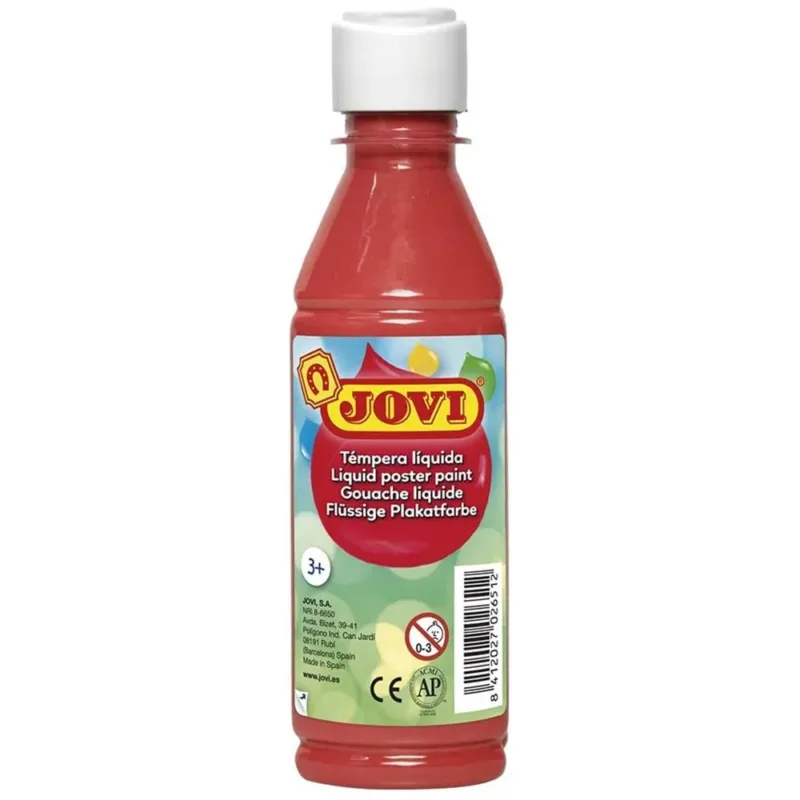 Prezzo Basso Tempera Pittura per Disegnare e Colorare Scuola Casa Bottiglia 250ml Rosso