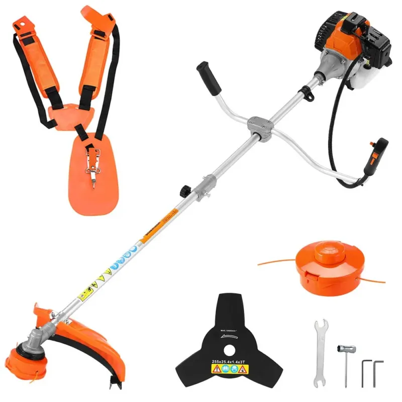 Offerta Speciale Decespugliatore a Scoppio Tagliaerbai Rasaerba Tagliabordi Motore 2 Tempi 1,25Kw