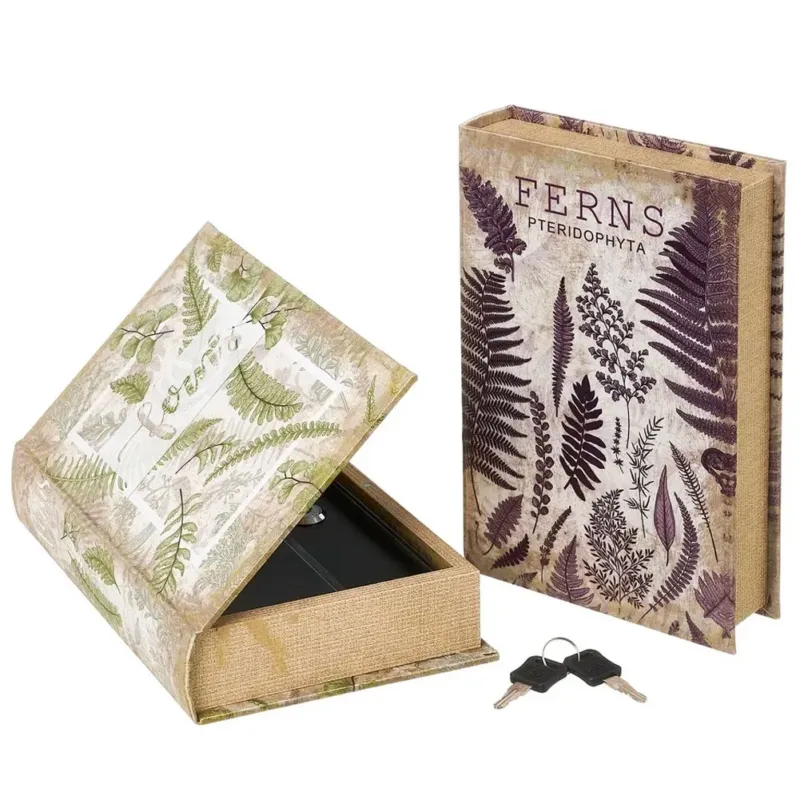 Offerta Speciale Cassaforte Cassetta Di Sicurezza Finto Libro Stampa Foglie 2 Chiavi 16x24x5cm