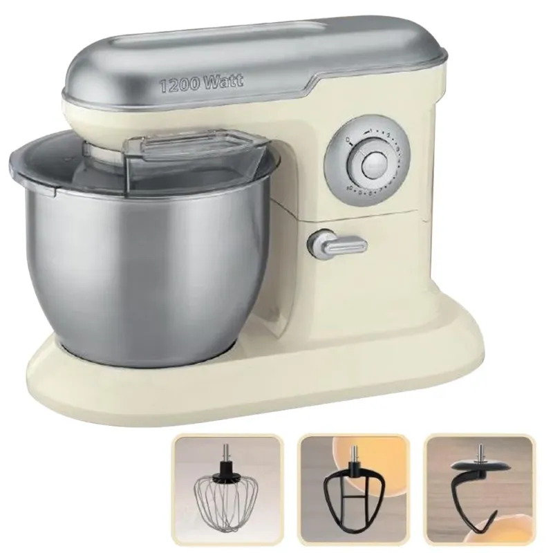 Occasione Imperdibile Impastatrice Planetaria Ciotola Acciaio Inox 6,5L Impastatore Robot 1200W Crema