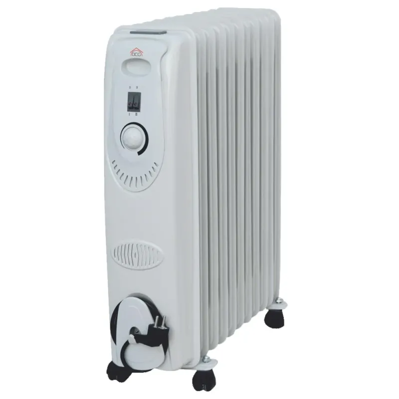 Acquista Ora Radiatore ad Olio 9 Elementi Potenza 2000W Termostato Regolabile 4 Ruote DCG