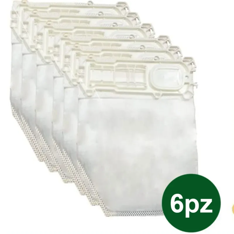 Ultime Pezzi Kit 6 Sacchetti Aspirapolvere Scopa Elettrica Folletto VK135 VK136 Compatibili