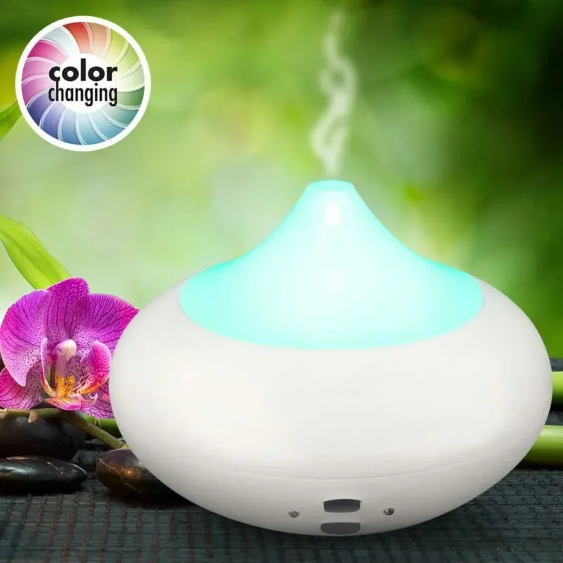 Diffusore Aromi USB Luce LED 8 Colori Aromaterapia Olio Profumato Bianco 140ml Vendita Finale