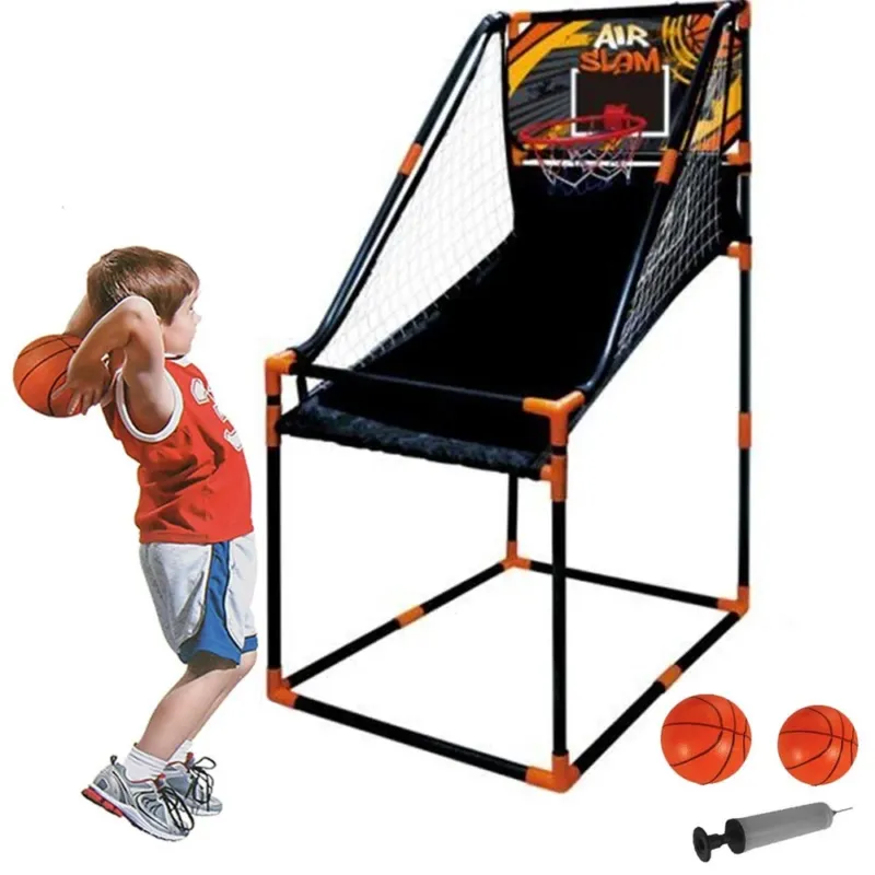 Offerta Limitata Canestro Basket Arcade PallaCanestro Sala Giochi 2 Palloni Gonfiatore 62x91x145