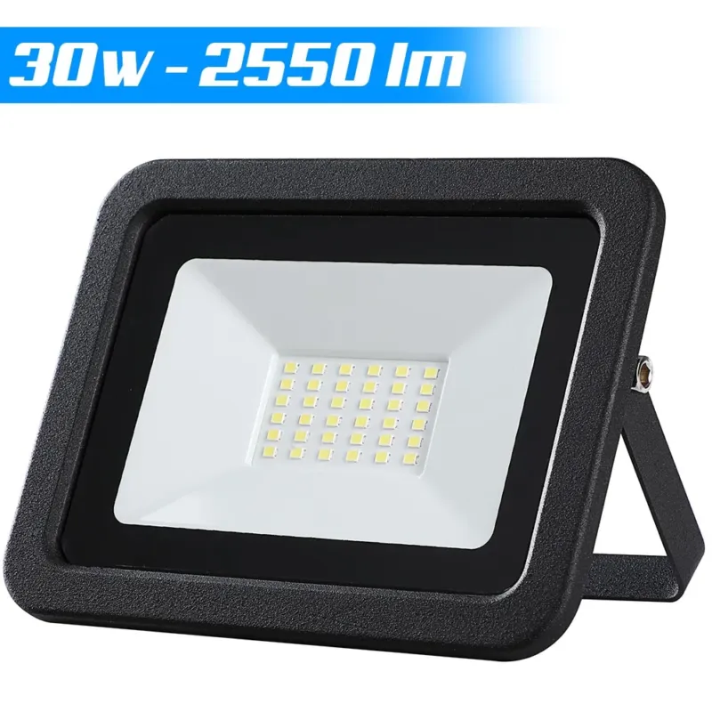 Faro Led 30W Luce Alta Luminosita 2550lm Faretto Esterno Slim Bianco Freddo IP65 Prezzo Scontato