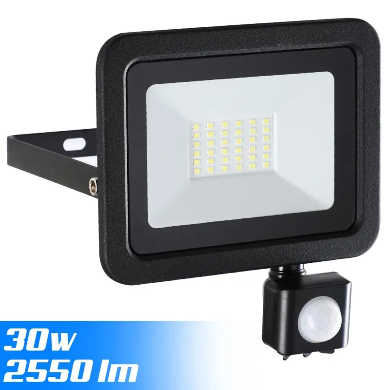 Must-Have Faro LED 30W Luce Alta Luminosita 2550lm Faretto esterno con Sensore Movimento