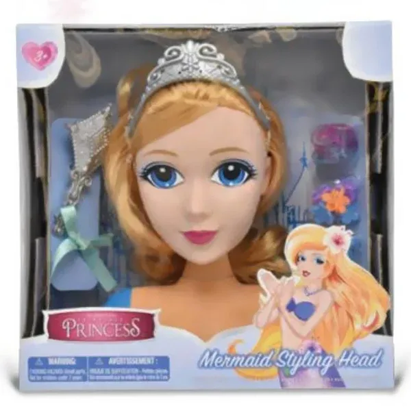 Novità Bambola Princess Sirenetta Testa Da Acconciare Con Accessori Grandi Giochi