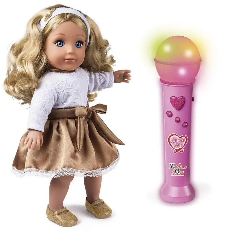 Bambola Amore Mio Zecchino D‘oro con Microfono Bambini Luci Suoni e Testi Canzon Professionale
