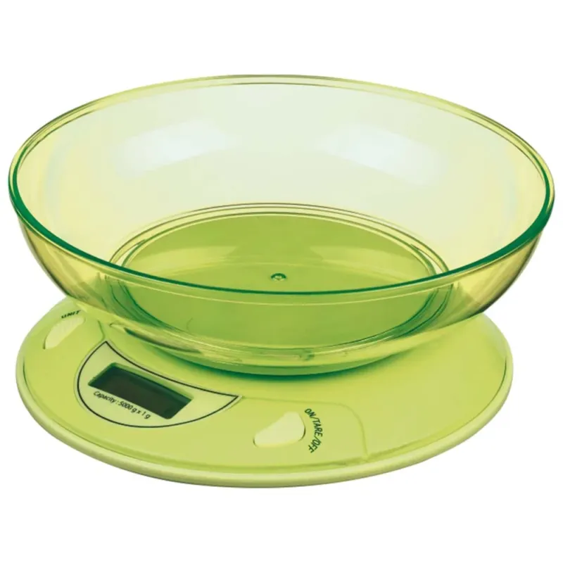 Bilancia Cucina Digitale Elettronica Ciotola Contenitore 1 Lt Max 5 KG 1gr Verde Vendita Finale