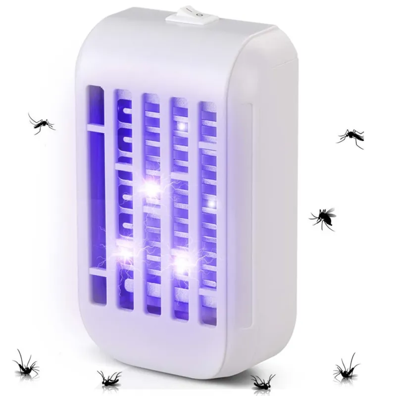 Offerta Zanzariera Elettrica Anti Zanzare Mosche 4 LED UV Elettroinsetticida Luce Notte