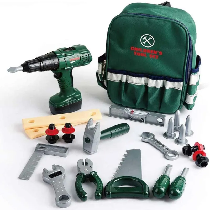 Zaino Porta Attrezzi con Avvitatore Giocattolo Bambini + Utensili da Lavoro Saldi