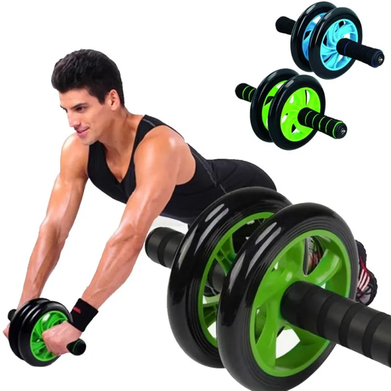Rullo Addominali Esercizi Allenamento Fitness Palestra Doppia Ruota 2 Colori Esclusivo