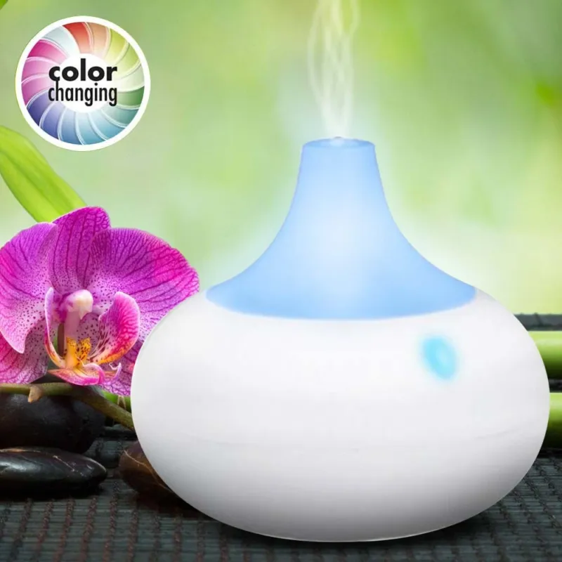 Diffusore Aromi USB Luce LED 8 Colori Aromaterapia Olio Profumato Bianco 140ml Soddisfatti O Rimborsati