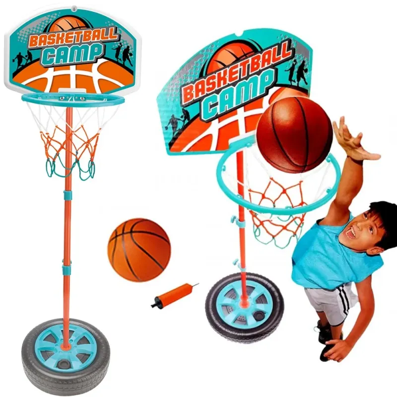 Prezzo Basso Basket Canestro Piantana Giocattolo Bambini Regolabile con Pallone e Gonfiatore
