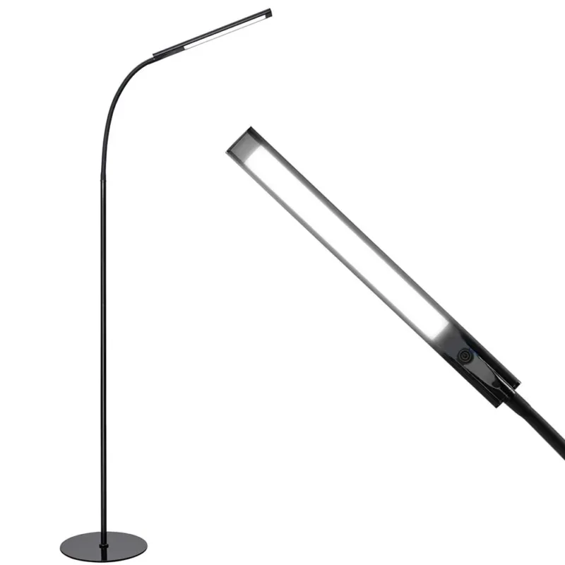 Promozione Esclusiva Lampada Piantana da Terra LED 7W 400Lm Moderno Luce Dimmerabile Flessibile Nero