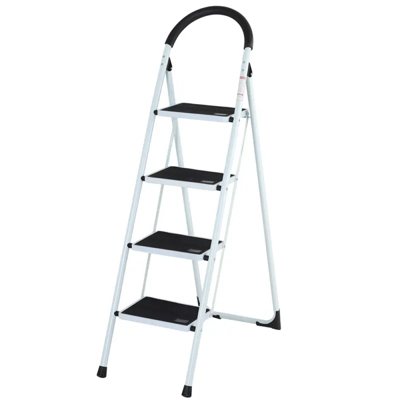 Soddisfatti O Rimborsati Scala Scaletta Pieghevole 4 Gradini Antiscivolo Sgabello Scaletto Acciaio 150kg