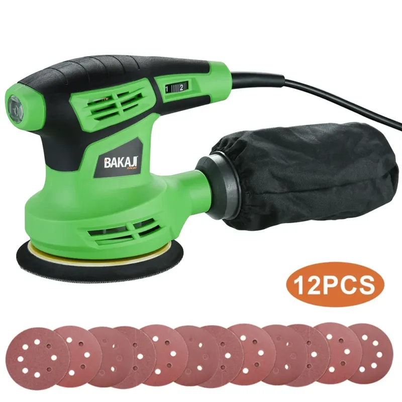 Levigatrice Roto Orbitale 280W Levigatore Rotorbitale con Aspiratore + 12 Dischi Professionale