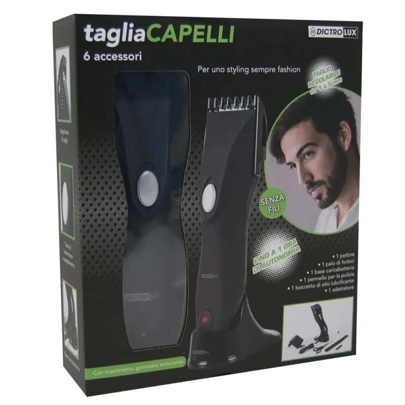 Ultime Pezzi Rasoio Taglia Capelli Elettrico Ricaricabile Regola Barba 1 Pettine + Forbici