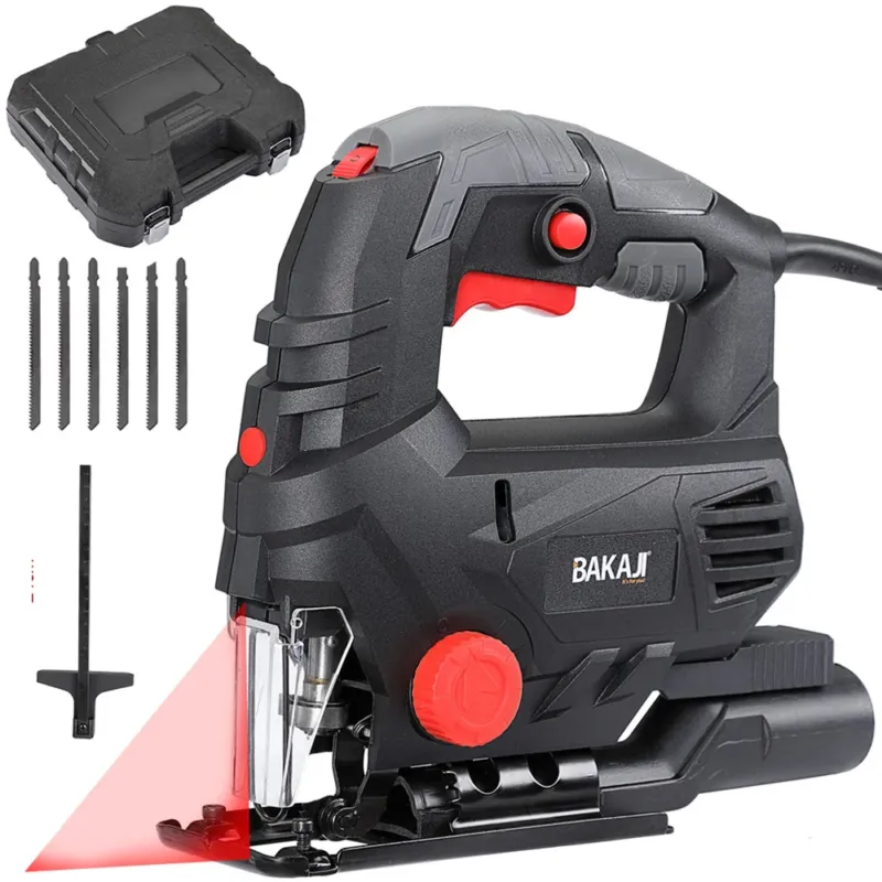 Seghetto Elettrico Alternativo 800W Velocita Regolabile Laser Valigetta e 6 Lame Occasione Imperdibile
