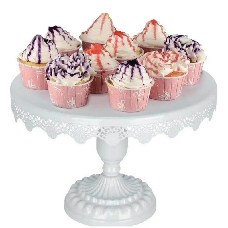 Alzata Alzatina Porta Torta in Metallo 25cm Vassoio Dolci Cupcake Muffin Rotonda Offerta Del Giorno