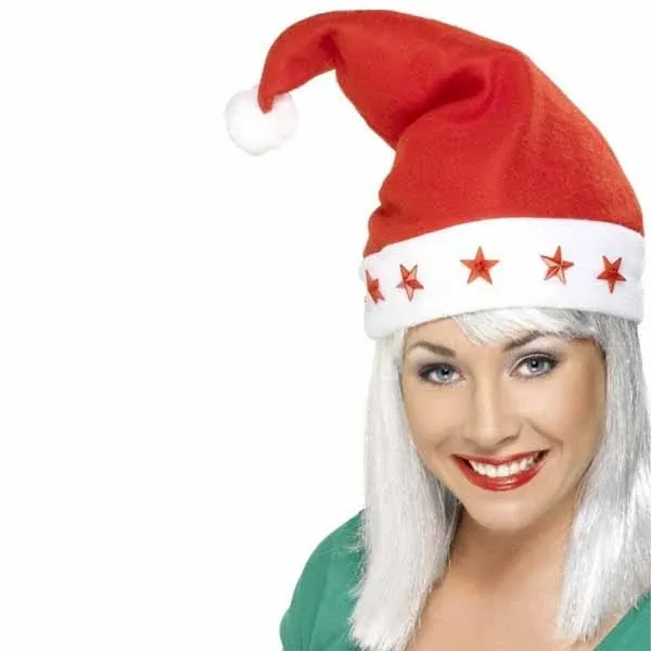 Promozione Cappello Natalizio con Luci Led Natale Luminoso Travestimento Accessorio