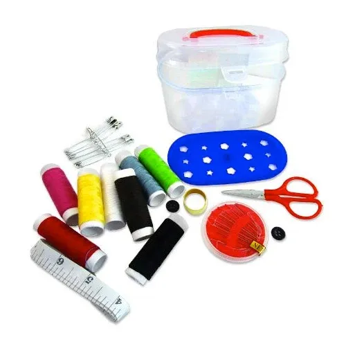 Acquista Ora Set Cucito 35 Pezzi Viaggio Cofanetto Sarto Ago Filo Forbice Accessori Fai da Te