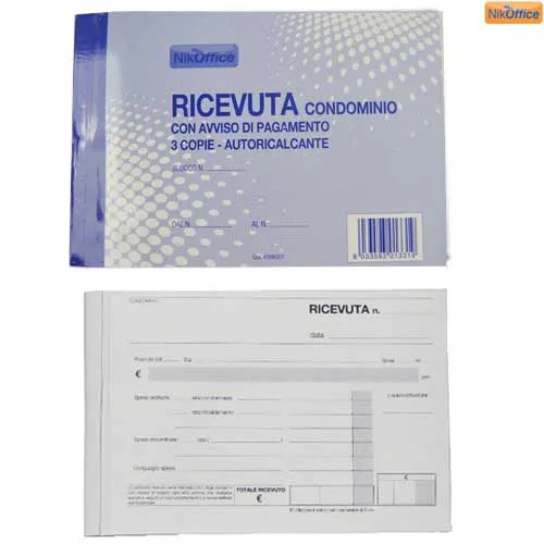 Blocco Ricevuta Condominio A 3 Copie Autoricalcanti A6 Ufficio Cancelleria Promozione