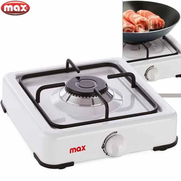 Fornello da Campeggio 1 Fuoco Piastra Bianco Cucina Portatile Cucinino Max Casa Novità