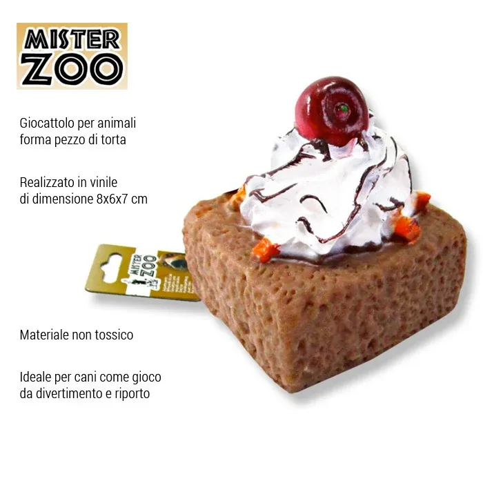Esclusivo Giocattolo Per Cane Animali Pet Forma Torta Giochi Toys Dog In Vinile 8x6x7 cm