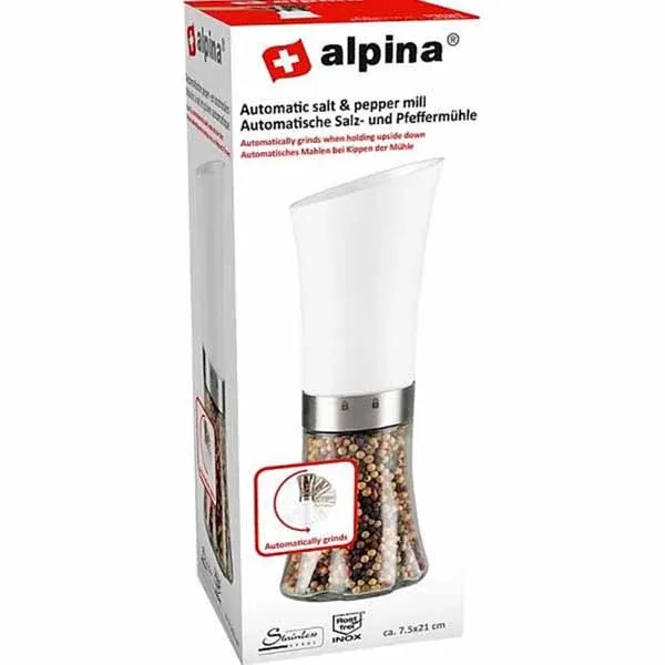 Bestseller Sale e Macinapepe Automatico in Acciaio a Batterie Macinino Cucina Alpina