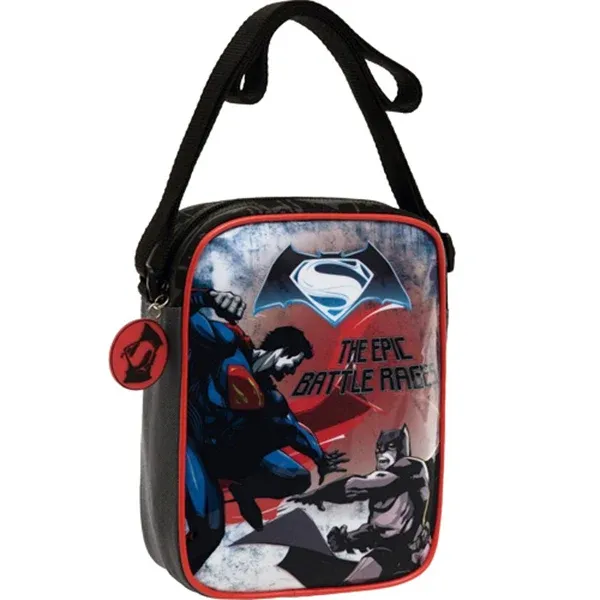Borsa Tracollina Borsetta con Tracolla Regolabile 15 x 20 x 6 Batman vs Superman Offerta Speciale