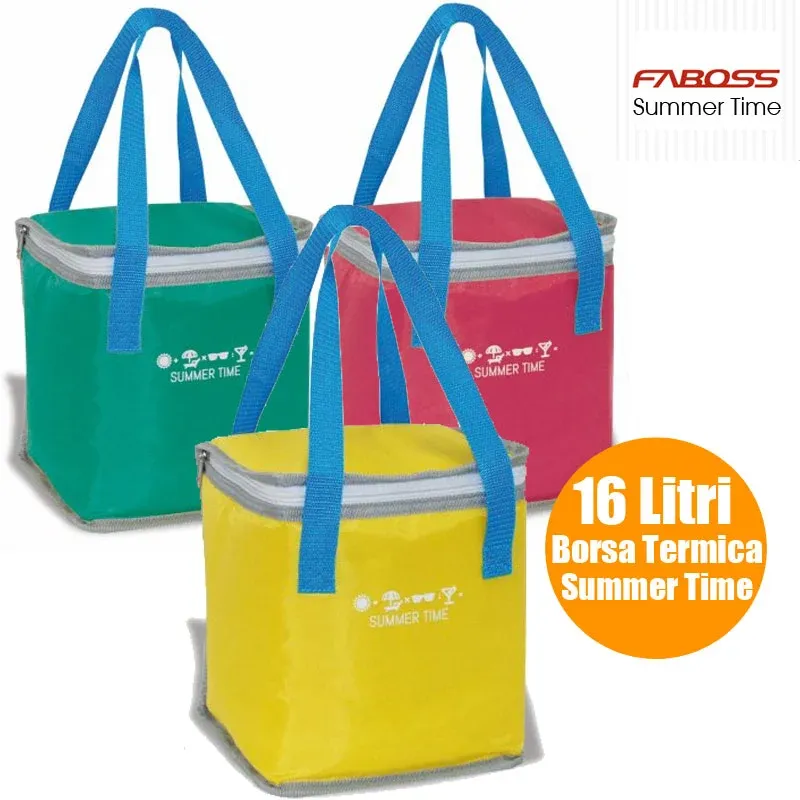 Borsa Termica con Manici 16 litri Frigo Colori Assortiti Mare Spiaggia Campeggio Offerta