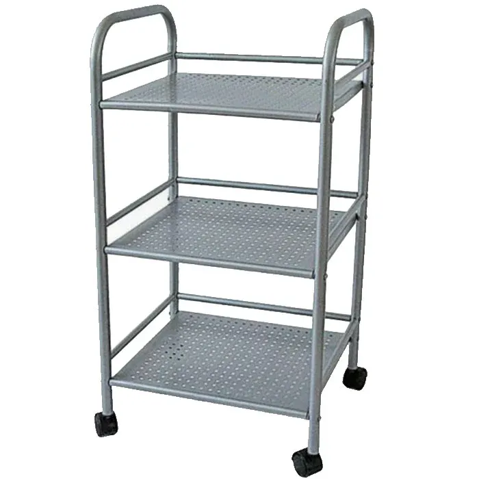 Carrello Portaoggetti in Acciaio per Bagno Cucina Parrucchiere Estetista 4 Ruote Professionale