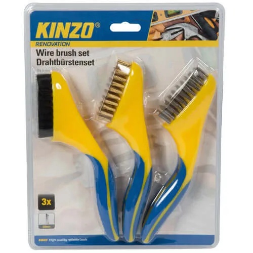 Prezzo Di Fabbrica 3 x Spazzole Pulizia Metallo Acciaio Kit Pittura Spazzola per Ferro Fai da Te