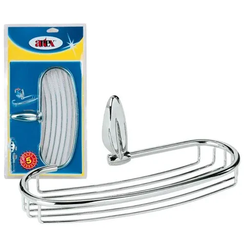 Mensola Ovale da Bagno Doccia a Parete Muro Acciaio Zama Cromata 32x13x12 Artex Prezzo Scontato