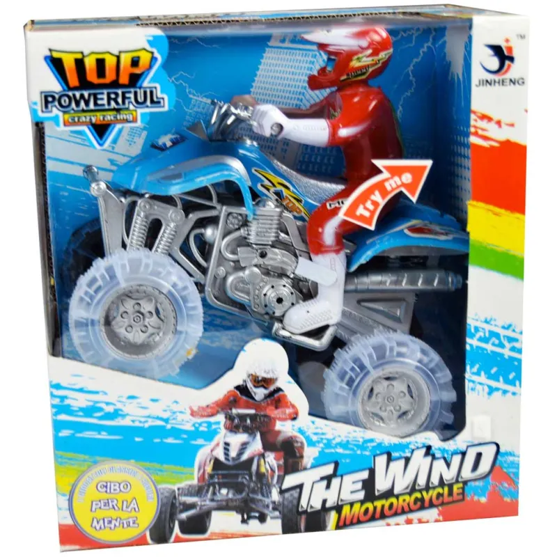 Quad + Personaggio Con Luci e Suoni Top Powerful Crazy Racing Kidz Corner Prezzo Di Fabbrica