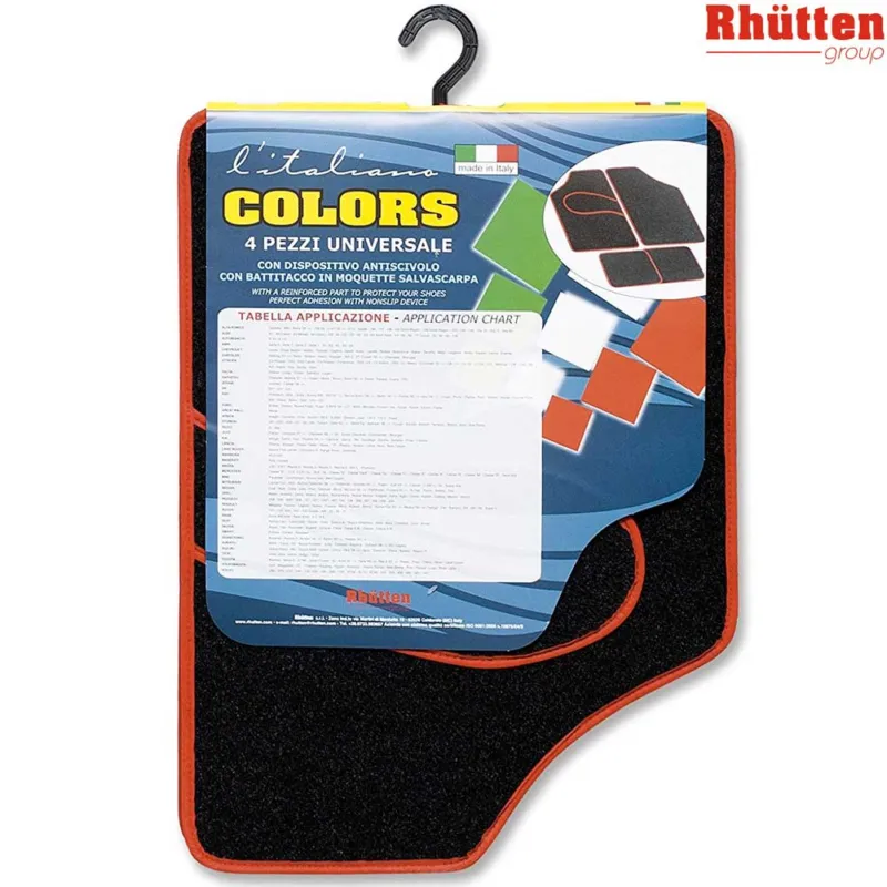 Tappetini Auto Moquette 4 Pezzi Antiscivolo Con Battitacco Salvascarpa Rhutten Nuova Collezione
