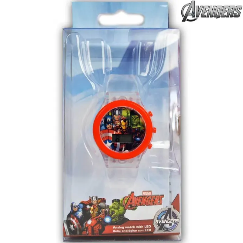 Compra Adesso Orologio Digitale da Polso Avengers Con Luce LED in Scatola Regalo Kids Euroswan