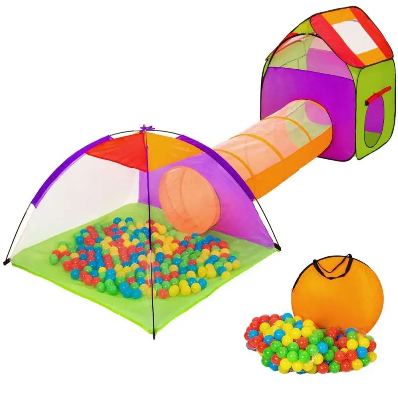 Offerta Speciale Tenda Igloo Per Bambini Con 200 Palline + Tunnel Pieghevole Giochi Salvaspazio