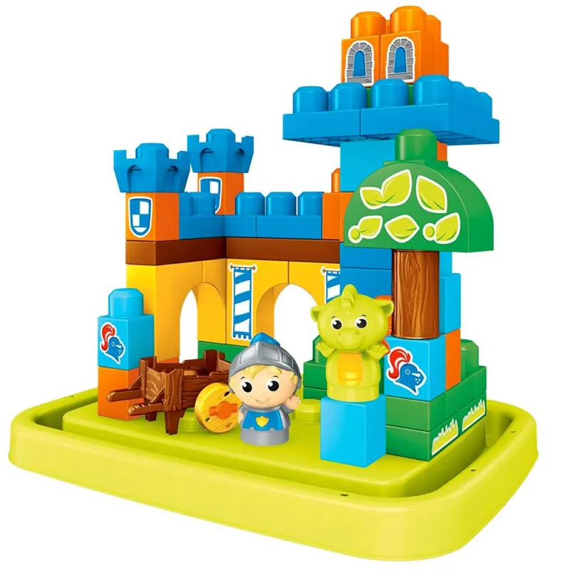 Mega Bloks Castello Del Drago Con Adesivi + Cavaliere e Drago Giochi Costruzioni Promozione