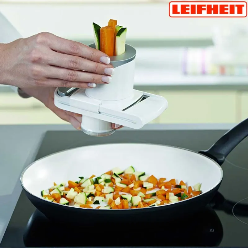 Ultimissimo Modello Affettaverdure Portatile Manuale Affetta Sminuzza Affetta Tutto Silver Leifheit