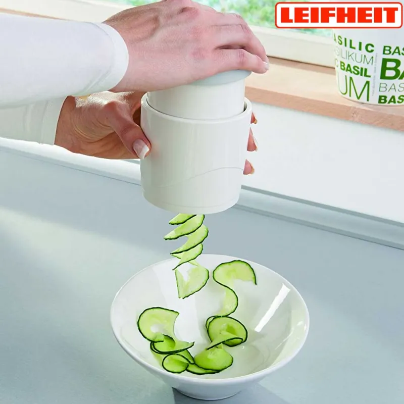 Popolare Affettaverdure a Spirale Manuale Tagliaverdura Tagliafrutta Verde Leifheit