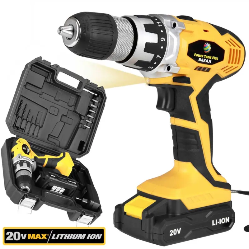 Trapano Avvitatore a Batteria al Litio In Valigetta 20V Cordless con LED Work Prezzo Ridotto