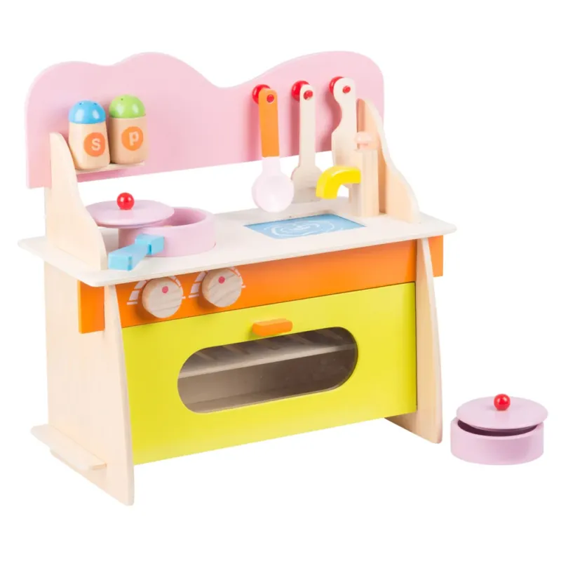 Cucina Per Bambini 10 Pezzi Gioco Giocattolo In Legno Kitchen Toys Multicolore Quantità Limitata