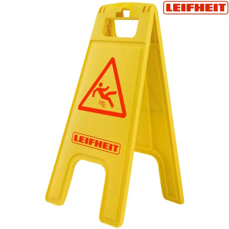 Compra Online Segnale Pavimento Bagnato Cavalletto Cartello con Figura Pulizie Leifheit