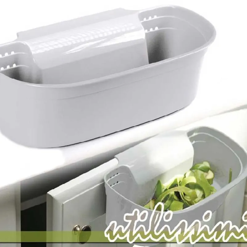 Esclusivo Cestino Multiuso Lavello Cucina Da Agganciare Capacita‘ 2,2 Litri Rifiuti