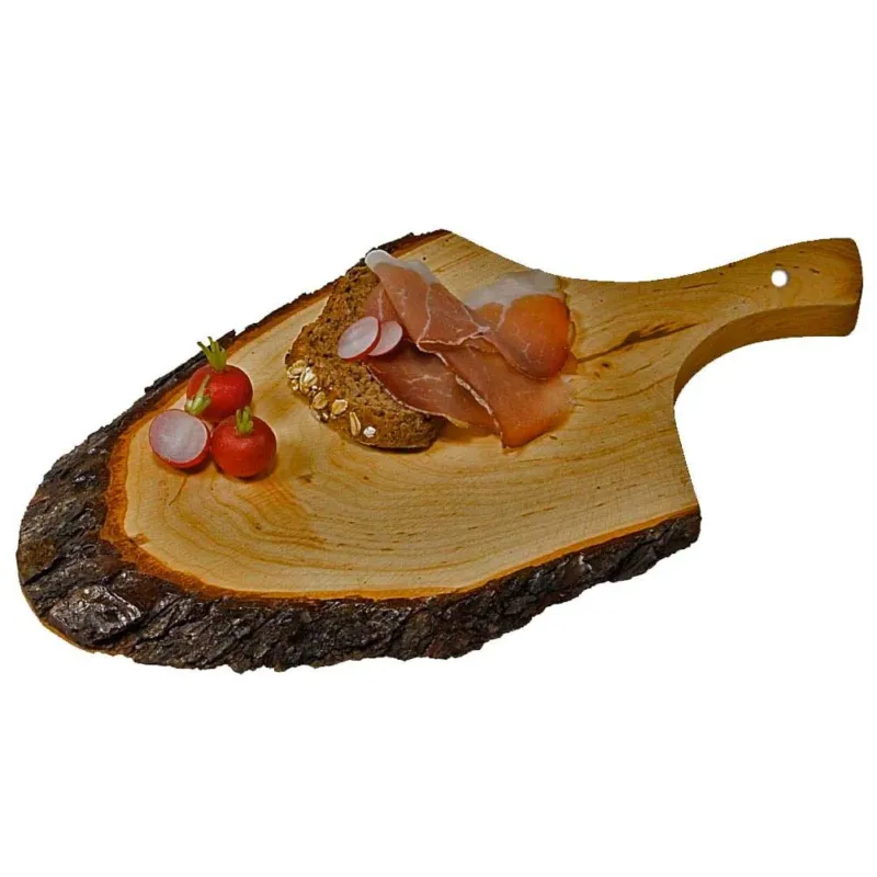 Tagliere Ovale In Legno Corteccia Con Manico 45x17cm Salumi Formaggi Affettati Solo Oggi