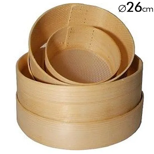 Setaccio Per Farina In Legno Di Frassino Con Rete In Plastica A Maglia Fine 26cm Di Tendenza